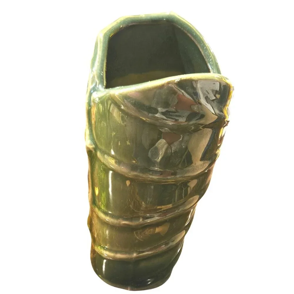 3 Green Decore Brass Gosling Figurine Pier 1‎ Glass Bottle Asian Ceramic Vase